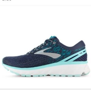 Brooks Ghost 11 Womens Navy Grey Blue running shoes sneakers size 9.5 medium